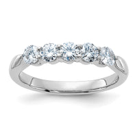 Thumbnail for 14kw 3/4ct. D E F Pure Light Moissanite Band