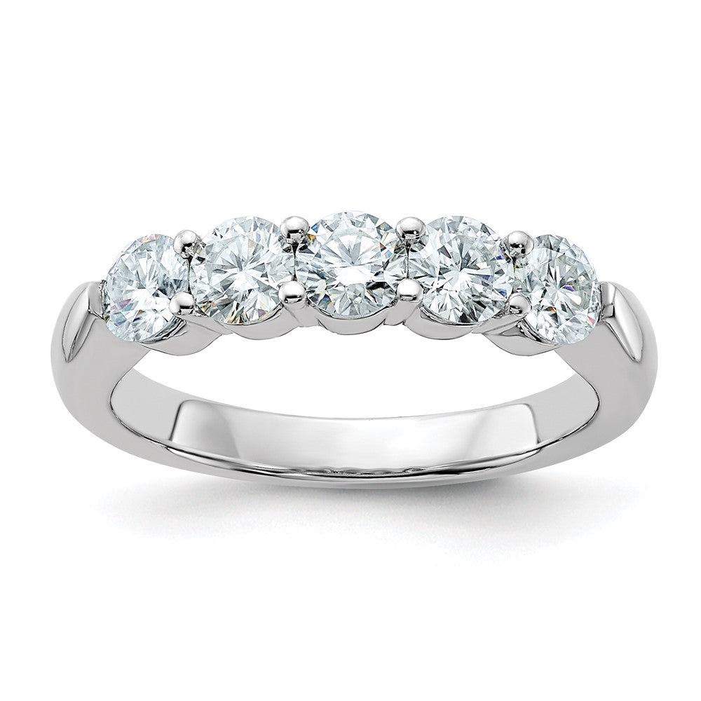 14kw 1 1/6ct. D E F Pure Light Moissanite Band