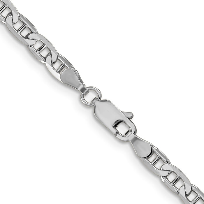 14k WG 3.75mm Concave Anchor Chain