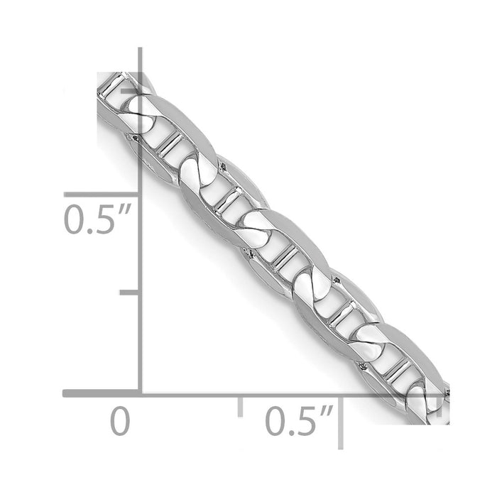 14k WG 3.75mm Concave Anchor Chain