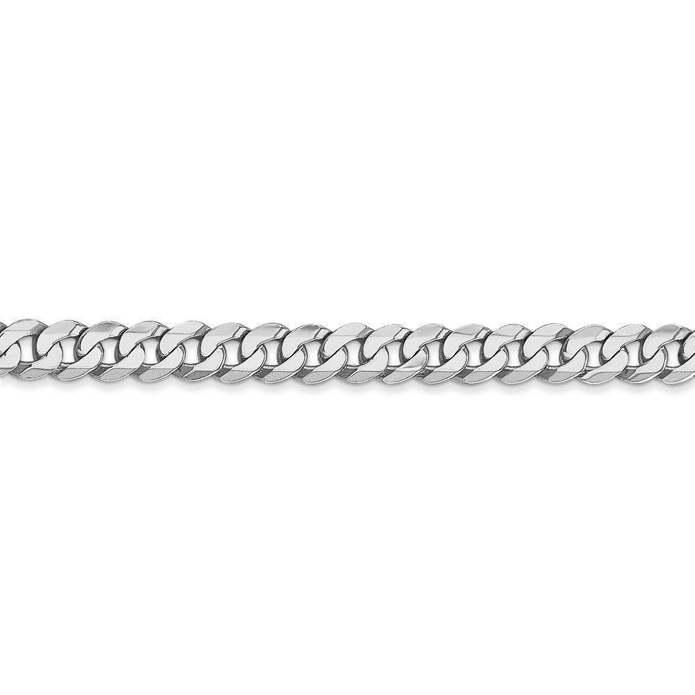 14k WG 4.75mm Flat Beveled Curb Chain