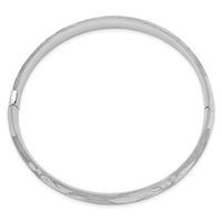 Thumbnail for 14k 5/16 White Gold Florentine Engraved Hinged Bangle