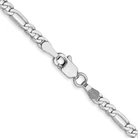 Thumbnail for 14k WG 2.75mm Flat Figaro Chain