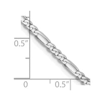 Thumbnail for 14k WG 2.75mm Flat Figaro Chain