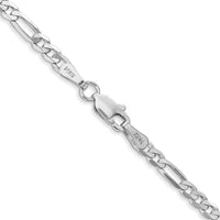Thumbnail for 14k WG 3mm Flat Figaro Chain