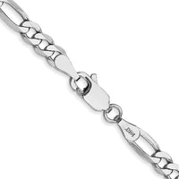 Thumbnail for 14k WG 4mm Flat Figaro Chain