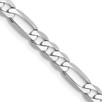 Thumbnail for 14k WG 4mm Flat Figaro Chain