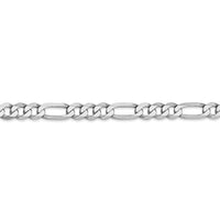 Thumbnail for 14k WG 5.5mm Flat Figaro Chain