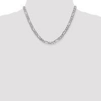 Thumbnail for 14k WG 6mm Flat Figaro Chain