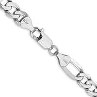 Thumbnail for 14k WG 7mm Flat Figaro Chain