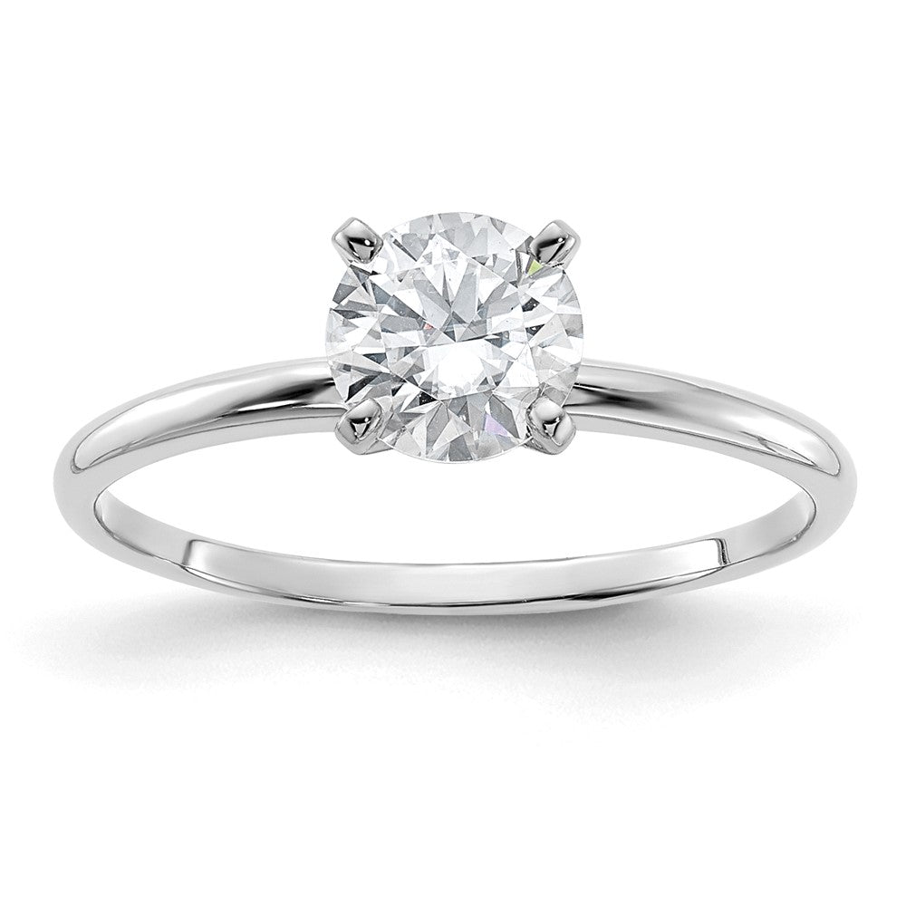 14kw 3/4ct. G H I True Light Round Moissanite Solitaire Ring