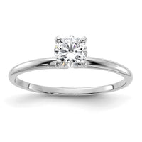 Thumbnail for 14kw 1/2ct. G H I True Light Round Moissanite Solitaire Ring