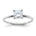 14kw 3/4ct. D E F Pure Light Cushion Moissanite Solitaire Ring