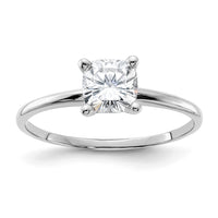 Thumbnail for 14kw 3/4ct. G H I True Light Cushion Moissanite Solitaire Ring