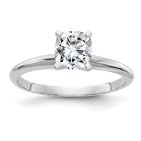 Thumbnail for 14kw 1ct. G H I True Light Cushion Moissanite Solitaire Ring
