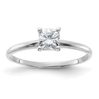 Thumbnail for 14kw 1/2ct. G H I True Light Cushion Moissanite Solitaire Ring