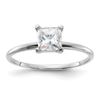 Thumbnail for 14kw 3/4ct. G H I True Light Princess Moissanite Solitaire Ring