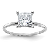 Thumbnail for 14kw 1 1/3ct. G H I True Light Princess Moissanite Solitaire Ring