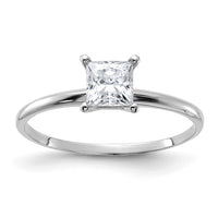 Thumbnail for 14kw 5/8ct. G H I True Light Princess Moissanite Solitaire Ring