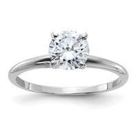 Thumbnail for 14kw 1ct. D E F Pure Light Round Moissanite Solitaire Ring
