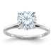 14kw 1 7/8ct. D E F Pure Light Round Moissanite Solitaire Ring