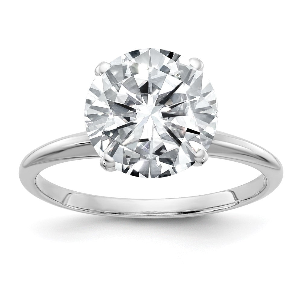 14kw 3ct. G H I True Light Round Moissanite Solitaire Ring