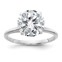 Thumbnail for 14kw 3ct. G H I True Light Round Moissanite Solitaire Ring