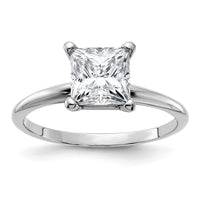 Thumbnail for 14kw 1 3/4ct. G H I True Light Princess Moissanite Solitaire Ring