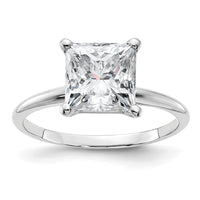 Thumbnail for 14kw 2 1/2ct. G H I True Light Princess Moissanite Solitaire Ring