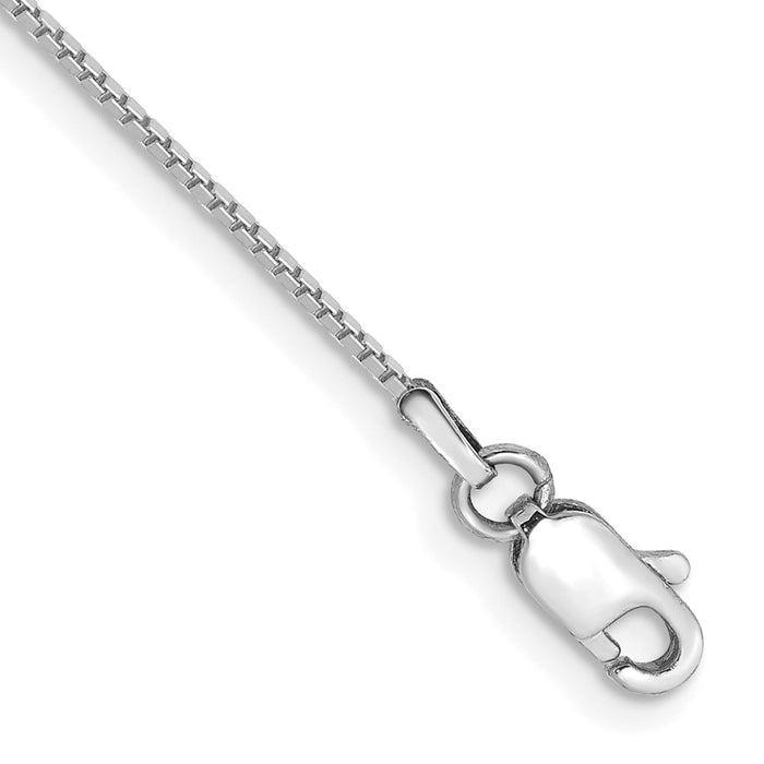 14k WG .9mm Box with Lobster Clasp Chain