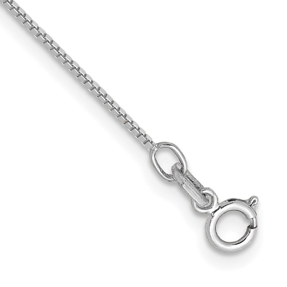 14k WG .7mm Box with Spring Ring Clasp Chain