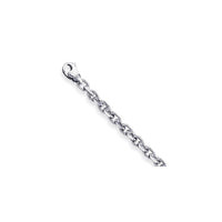 Thumbnail for 14k White Gold 4.6mm Hand-polished Link Bracelet