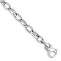 Thumbnail for 14k WG 6.6mm Polished and Satin Fancy Link Bracelet