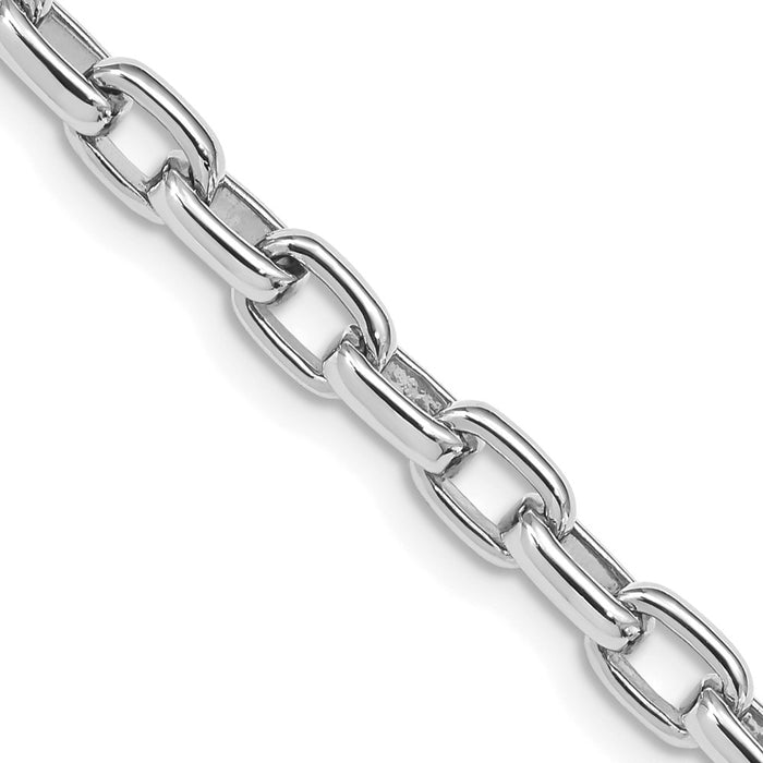 14k WG 5mm Fancy Link Chain