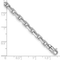 Thumbnail for 14k White Gold 4.2mm Hand-polished Fancy Link Bracelet