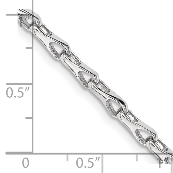 14k WG 3.5mm Fancy Link Chain