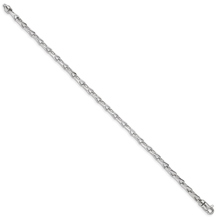 14k WG 3.5mm Fancy Link Chain