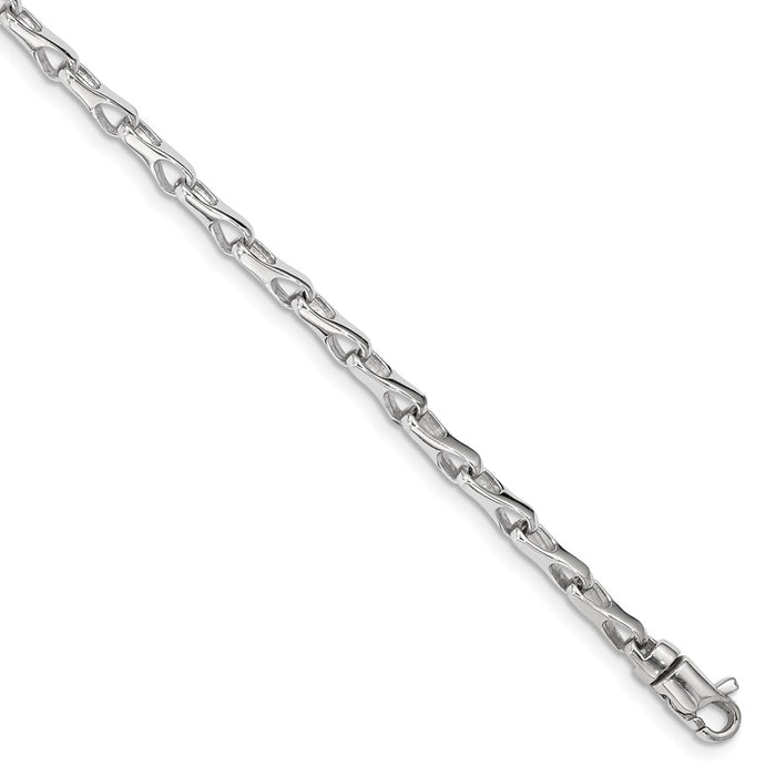 14k WG 3.5mm Fancy Link Chain