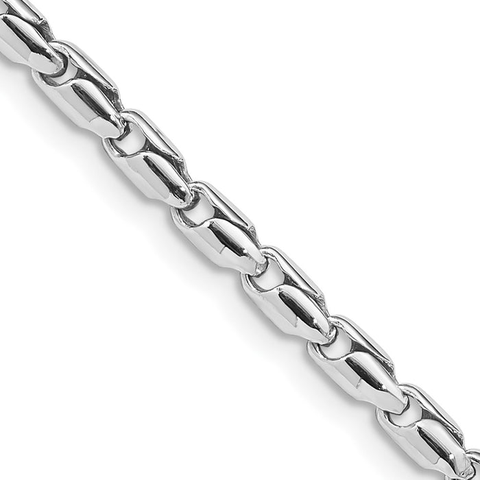 14k WG 3mm Fancy Link Chain