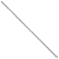 Thumbnail for 14k White Gold 4.1mm Polished Fancy Link Bracelet