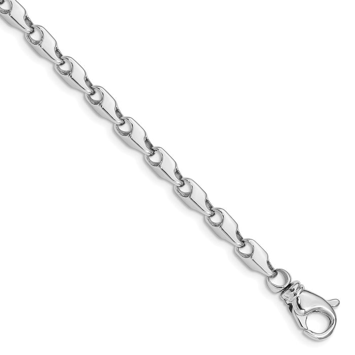 14k White Gold 4.75mm Polished Fancy Link Chain