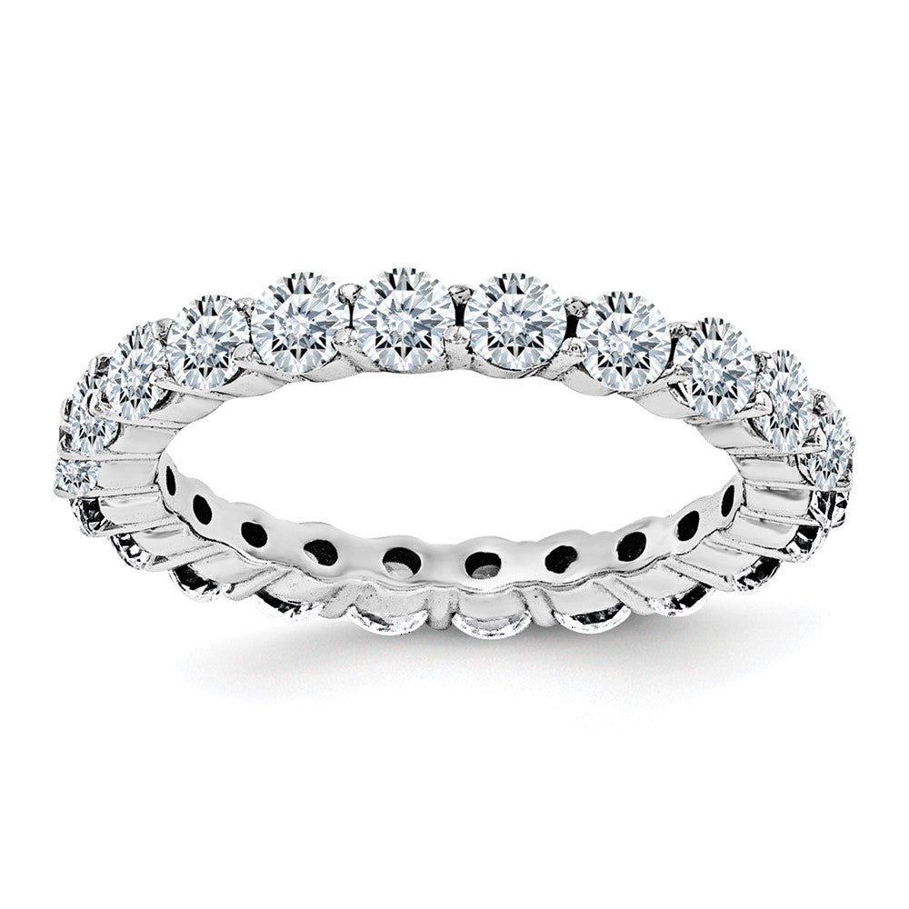 14kw 2 1/3ct. D E F Pure Light Moissanite Eternity Band