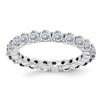 Thumbnail for 14kw 2 1/3ct. D E F Pure Light Moissanite Eternity Band