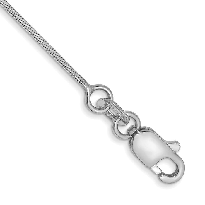 14k WG .8mm Octagonal Snake Chain