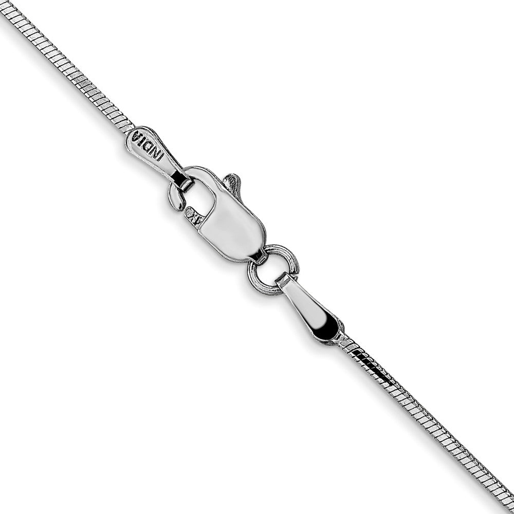 14k WG 1.2mm Octagonal Snake Chain