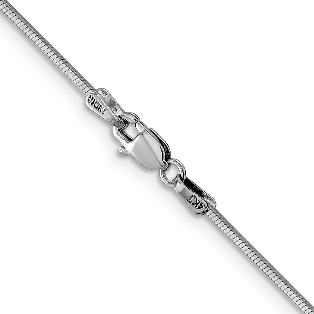 14k WG 1.4mm Octagonal Snake Chain
