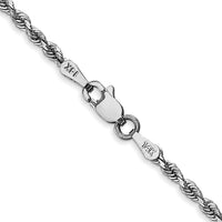 Thumbnail for 14k White Gold 2.25mm Diamond-cut Quadruple Rope Chain