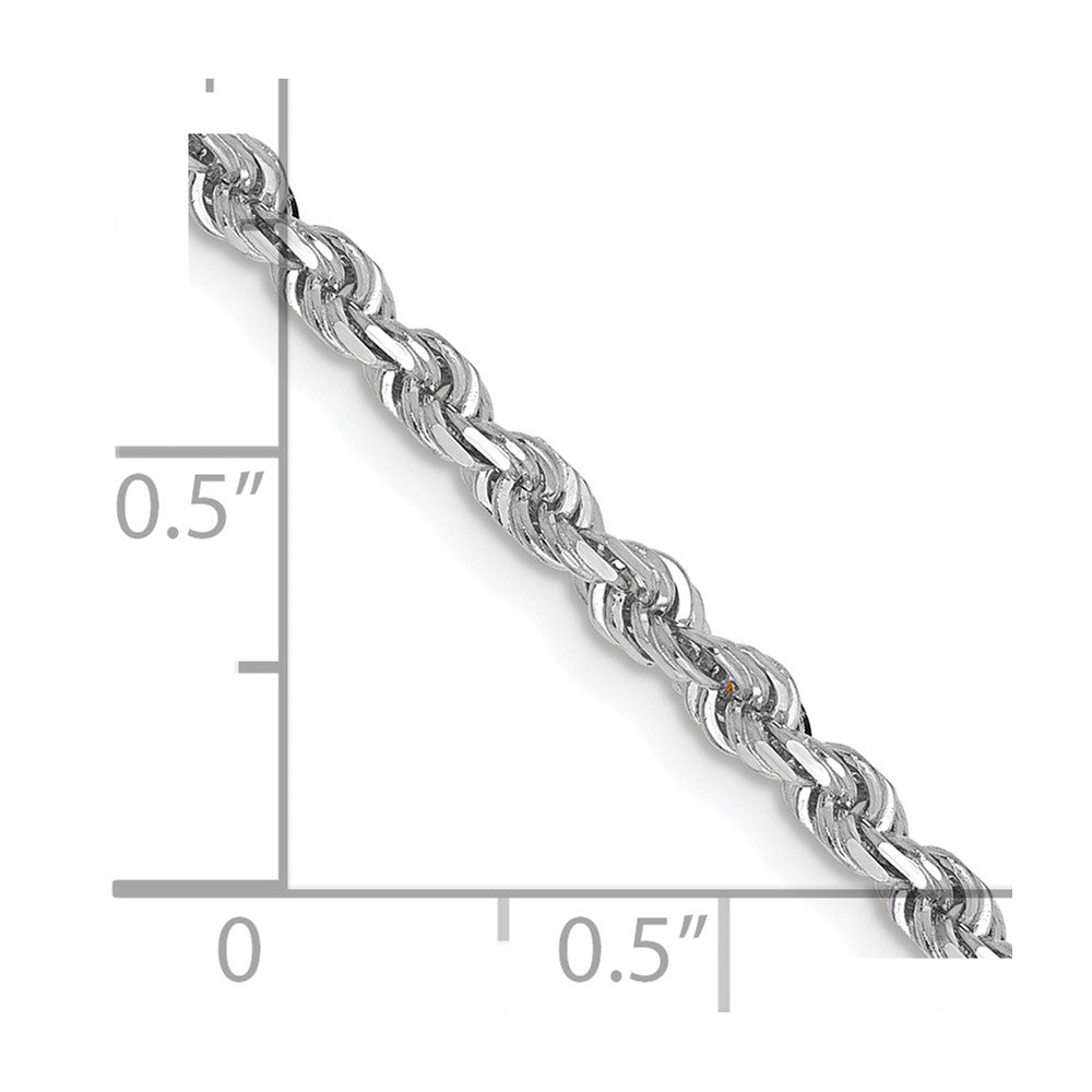 14k White Gold 3.0mm D/C Quadruple Rope Chain