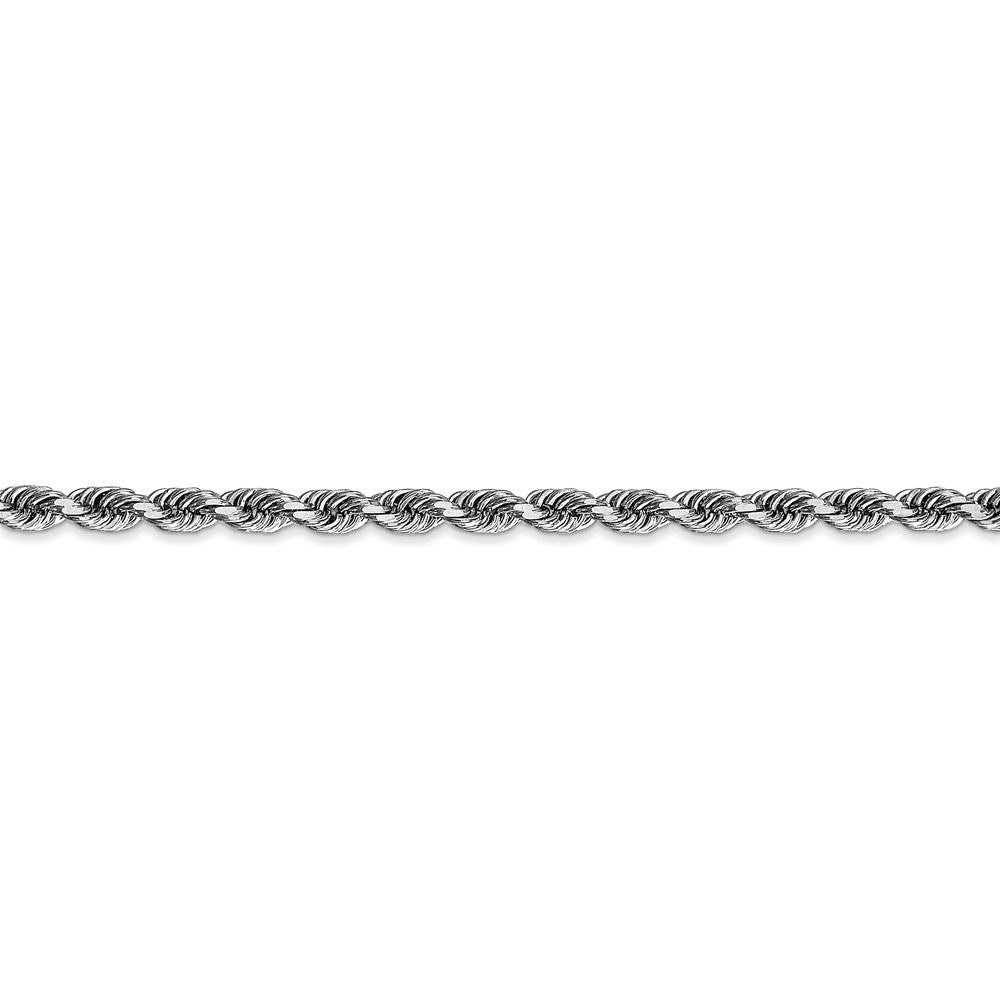 14k White Gold 3.35mm D/C Quadruple Rope Chain