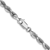 Thumbnail for 14k White Gold 4mm D/C Quadruple Rope Chain